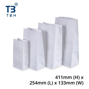 Bolsa de papel kraft de calidad alimentaria, de alta venta, 411x254x133mm, para eventos, fiestas, propietarios de puestos de comida, vendedores y distribuidores - Product Image 1