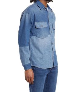Chemises en jean pour hommes LUXE ATTIRE INDUSTRY – Chemise en jean en coton élégante, design classique et décontracté, anti-plis, écologique, haute qualité, ODM - Product Image 1