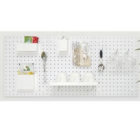 Meilleur ensemble de panneaux perforés MDF multifonctionnels auto-adhésifs à fixation murale, 12x16 pouces, 3 pièces, pour la maison, le bureau et le salon
