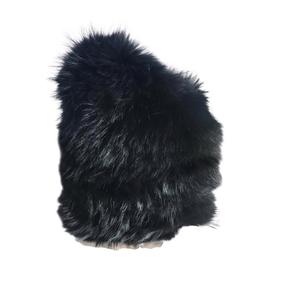 Chapeau en fausse fourrure noire de haute qualité, style peau d'ours, avec fentes pour les yeux rouges, couvre-chef d'hiver en peluche - Product Image 3