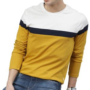 2026 New Customizable Men's Heavyweight Polyester/Cotton Sportswear Slim <b>Large</b> <b>T</b>-<b>shirt</b> Long Sleeves High End Knitted Fabric - Product Image 1