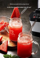 Machine à smoothies professionnelle pour salon de thé, extracteur de jus entièrement automatique, mixeur 1,8 L avec couvercle insonorisant