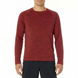 Camiseta de Manga Larga Roja para Niños, Unisex, de Tela Texturizada, de Secado Rápido, para MMA, Spandex/Poliéster, Color Personalizado, Transpirable - Product Image 4