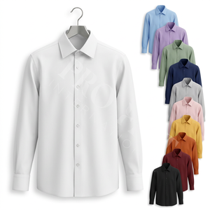 Camisa de Vestir Casual de Manga Corta, Elegante y de Calidad Premium, con Botones, Ligera, para Verano, con Cuello, para Negocios - Product Image 1