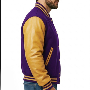 Chaquetas Varsity Letterman para hombre a precio de mayorista en grandes cantidades, chaqueta de invierno Letterman de béisbol con bordado personalizado para hombre - Product Image 5