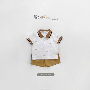 Ropa de Verano al por Mayor para Niños de 1 a 7 Años, Camisetas Polo de Manga Corta y Pantalones Cortos, Ropa Escolar para Niños Pequeños - Product Image 3
