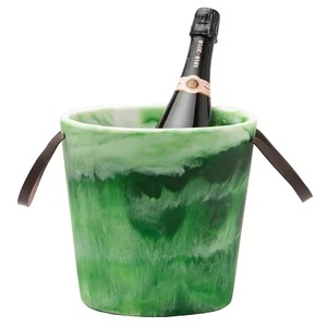 Fournisseur de seaux à glace en résine pour vin, prix d'usine, couleur personnalisée, finition mate - Product Image 4