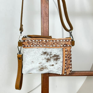 Bolsos de Mano Mini de Cuero Genuino con Herramientas de Alta Calidad, Venta al por Mayor de Fábrica 2025, Bolso de Mano con Cremallera y Correa para la Muñeca para Mujer - Product Image 3