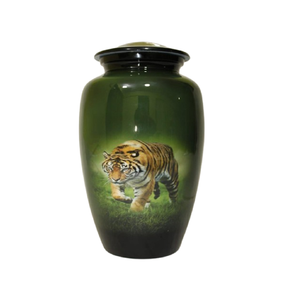 AG Metal Exports Brass Urns Human Ashes Funeral Urn Supplies Western Style High Quality 3-4L Tabletop <b>Vase</b> Customized Enamel - Product Image 3