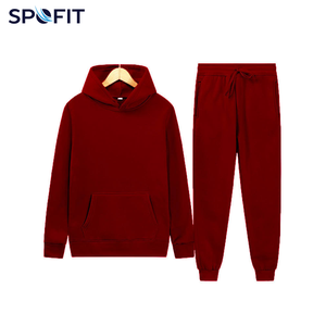 SPOFIT ชุดวอร์มผ้าฟลีซมีฮู้ดสำหรับเด็กผู้หญิง สีชมพู แขนยาว สีพื้น เสื้อสเวตเชิ้ตผ้าฝ้าย กางเกงมีเชือกผูก มีกระเป๋าข้าง - Product Image 3