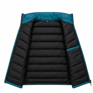 Gilet matelassé d'hiver pour homme, personnalisable avec étiquette privée, veste sans manches avec coutures durables, tissu polyester de qualité supérieure et confortable - Product Image 5