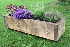 Eco-Friendly <b>Reclaimed</b> Wood Planter with Rustic Finish | Sustainable Decor - Product Image 1