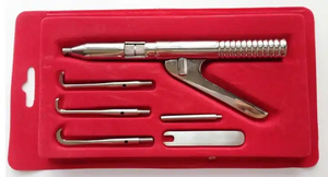 Kit professionnel de retrait de couronnes et bridges dentaires en acier inoxydable réutilisable, pistolet automatique pour laboratoire dentaire, certifié CE Classe 1 - Product Image 6