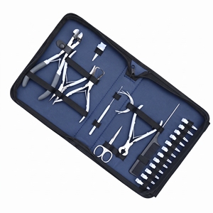 Kit d'application avancé pour extensions capillaires : Pince à perles I-Tip, Outil de pose pour extensions adhésives, Coupe-fil, Aiguille à crochet, Peigne, Pinces de sectionnement - Product Image 1
