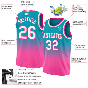 Maillots de basket personnalisés de bonne qualité pour équipes, débardeurs unisexes en polyester respirant, uniformes de sport sublimés - Product Image 2