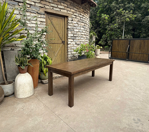 Rustic Brown Recycled Wood Oak <b>Table</b> Furniture for Home Use from VietNam Square Solid Wood Dining <b>Table</b>, <b>Walnut</b>, Pine - Product Image 6