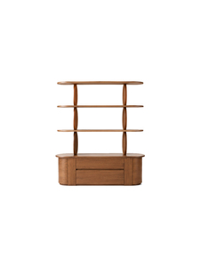 Estantería Moderna de Madera Maciza con 6 Estantes, Librería Independiente, Mueble de Almacenamiento para Sala de Estar u Oficina en Casa, Diseño de Mediados de Siglo - Product Image 1