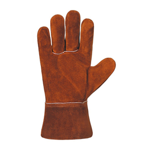 Leather Safety <b>Gloves</b> Heat Resistance Abrasion Resistant Smooth Texture Straight Cuff Anti-Heat Protection - Product Image 6