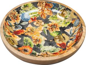 Tazón de Ensalada de Madera Ecológico Hecho a Mano en India con Adhesivo Esmaltado, Vajilla de Estilo Americano para Fiestas, para Palomitas y Pasta - Product Image 2