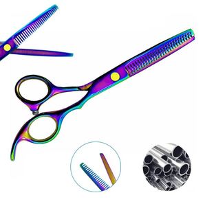 Ciseaux à effiler les cheveux de couleur arc-en-ciel, ciseaux professionnels de mélange de couleurs, acier inoxydable japonais pour salon et usage domestique - Product Image 5