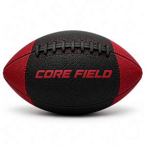 Ballon de football américain noir toutes tailles, logo doré personnalisé, cuir composite PU, taille officielle 9, taille 7, junior, jeunesse - Product Image 3