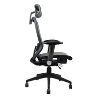 Chaise de bureau exécutive ergonomique en maille au design moderne, hauteur réglable, mécanisme synchrone, appui-tête, structure en acier robuste