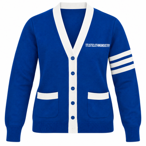 Pulls à col en V de haute qualité pour les logos de sororités/fraternités/écoles/collèges/universités, cardigans tricotés unisexes - Product Image 1