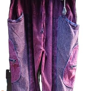 Pantalons et pantalons de survêtement délavés à l'eau, taille élastique et à cordon de serrage, deux poches profondes pour hommes et femmes - Product Image 1