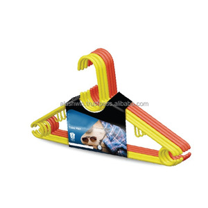 הטוב ביותר פוליסט קלאסי כבד בגדים פלסטיק hanger 6 חתיכה מגוון צבעים עבור סלון שימוש ב הודו