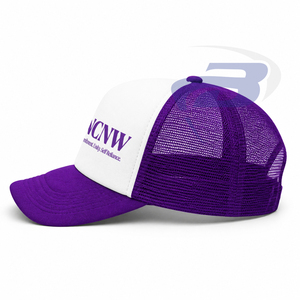 NCNW Sorority 3D Printing Trucker Cap Premium Quality <b>Purple</b> & White Baseball Cap High Quality Casual Embroidered Trucker <b>Hat</b> - Product Image 1