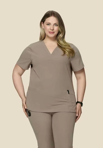 Conjunto de Uniforme Médico Premium Macchiato de 5 Piezas, Personalizable, para Enfermeras de Hospital, Cuello en V, Ropa de Trabajo para Doctores y Enfermeras, Traje Médico, Ropa Clínica - Product Image 5