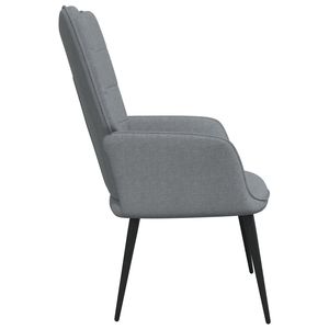 Chaise de salon en tissu gris clair pour la relaxation - Product Image 3
