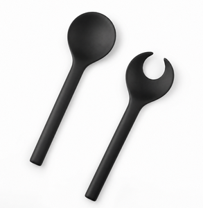 Juego de Cubiertos de Resina Clásica con Diseño de Mármol Negro, Cuchara y Tenedor Largos, Cuchara para Postre, Tenedor Híbrido, Vajilla para Fiestas y Picnics - Product Image 2