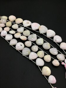 Collier en opale rose facettée de forme poire, pierre précieuse naturelle de qualité supérieure, 8 pouces, forme de qualité supérieure pour la création de bijoux fins. - Product Image 1