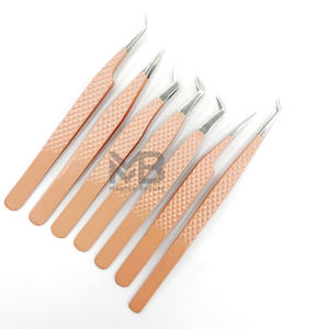 Boîte d'emballage personnalisée avec logo, pinces à cils en acier inoxydable à pointe en fibre, pinces à cils à prix avantageux - Product Image 5