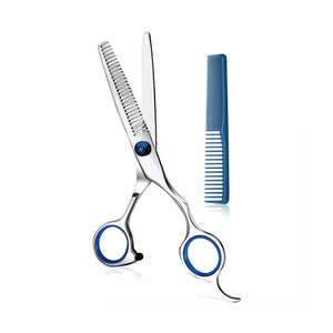 กรรไกรซอยผมสำหรับช่างมืออาชีพ คุณภาพดีที่สุด ผลิตจากเหล็กกล้าไร้สนิม J2 คมกริบ ทันสมัย เหมาะสำหรับร้านเสริมสวย - Product Image 5