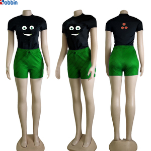 Conjunto Deportivo de Verano Estilo Hip Hop para Mujer, Ecológico, de Secado Rápido, Transpirable, Informal, Camisetas Cortas hasta la Rodilla, Conjuntos Personalizados Vintage - Product Image 5