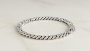 925 Sterling <b>Silver</b> Moissanite Cuban Bracelet Beautiful Bracelet For <b>Men</b> - Product Image 2
