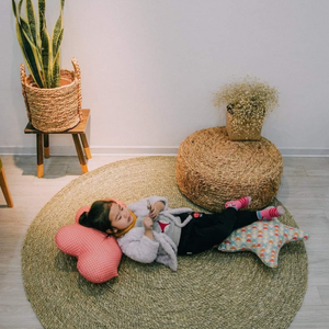 Alfombra de Jacinto de Agua Hecha a Mano, Ecológica y Duradera, Tapete Tejido Natural para Sala de Estar, Dormitorio, Hogar, Hotel, Uso Diario, Comodidad - Product Image 1