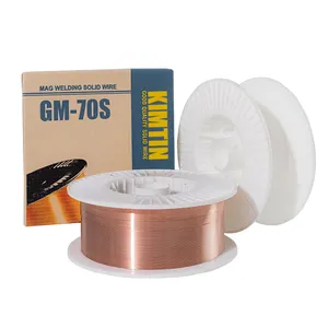 Alambre de soldadura de CO2 con revestimiento de cobre MIG/MAG AWS 5,18, carrete de 0,8mm, fabricante de consumibles de soldadura OEM al mejor precio