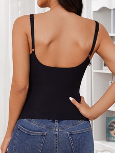 Nouveauté : débardeur court uni 100% polyester, logo personnalisé, débardeur de sport pour femmes - Product Image 6