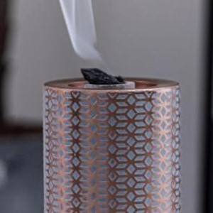 Brûleur d'encens Bakhoor en métal géométrique moderne, Mabkhara, brûleur de charbon d'oud, support décoratif pour parfum d'intérieur arabe - Product Image 3