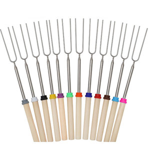 Pinchos de bambú y acero inoxidable para barbacoa turca, brochetas largas de madera y metal para carne, para asar a la parrilla. - Product Image 6