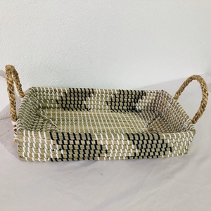 Bandeja de Almacenamiento de Mimbre Clásica para Cocina, Rectangular, de Una Sola Capa, Multifuncional, para Organizar la Mesa, Acabado Pulido - Product Image 4