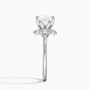 Anillo BOJ 0121 con Corte Princesa, Plata 925, Engaste de Puntas, Anillo Solitario con Diamante de 2ct, Color D, VVS1, Moissanita, Certificado GRA - Product Image 3