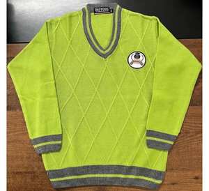 เสื้อสเวตเตอร์ถักอะคริลิคสีดำคอวีสำหรับใส่ในฤดูหนาว - Product Image 2