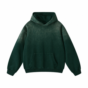 Sweat-shirt à capuche style délavé à l'acide, look vintage, avec poche kangourou, streetwear décontracté, coupe ample, pour le quotidien - Product Image 5