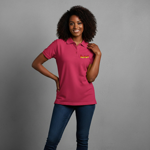 Customized solid color Polo Shirt for women's <b>Comfortable</b> custom screen printed logo streetwear hip hop ladies polo shirt - Product Image 3
