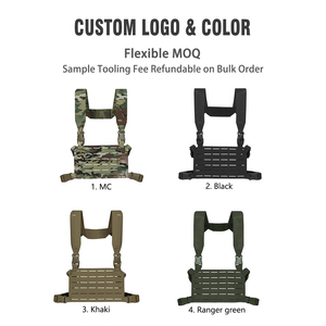 เสื้อกั๊กยุทธวิธีลายพรางแบบ Molle พร้อมสายรัดอกปรับได้แบบปลดเร็ว สำหรับการล่าสัตว์และกิจกรรมกลางแจ้ง - Product Image 4