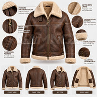 Veste d'hiver en peau de mouton pour homme, de qualité supérieure, nouveau style, fabrication en usine, veste en peau de mouton pour homme